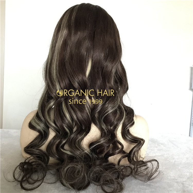 Human piano color full lace wigs beautiful and cheap X142